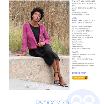 Berroco Arda Cardigan Knitting Pattern