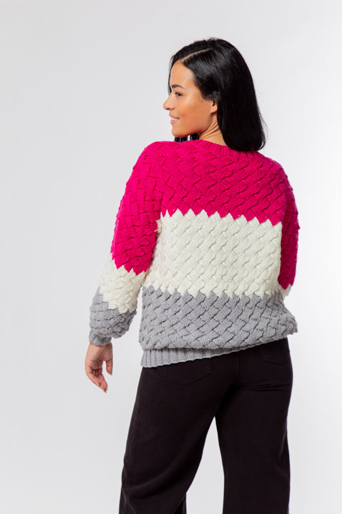 MillaMia Lexi Entrelac Jumper Knitting Pattern