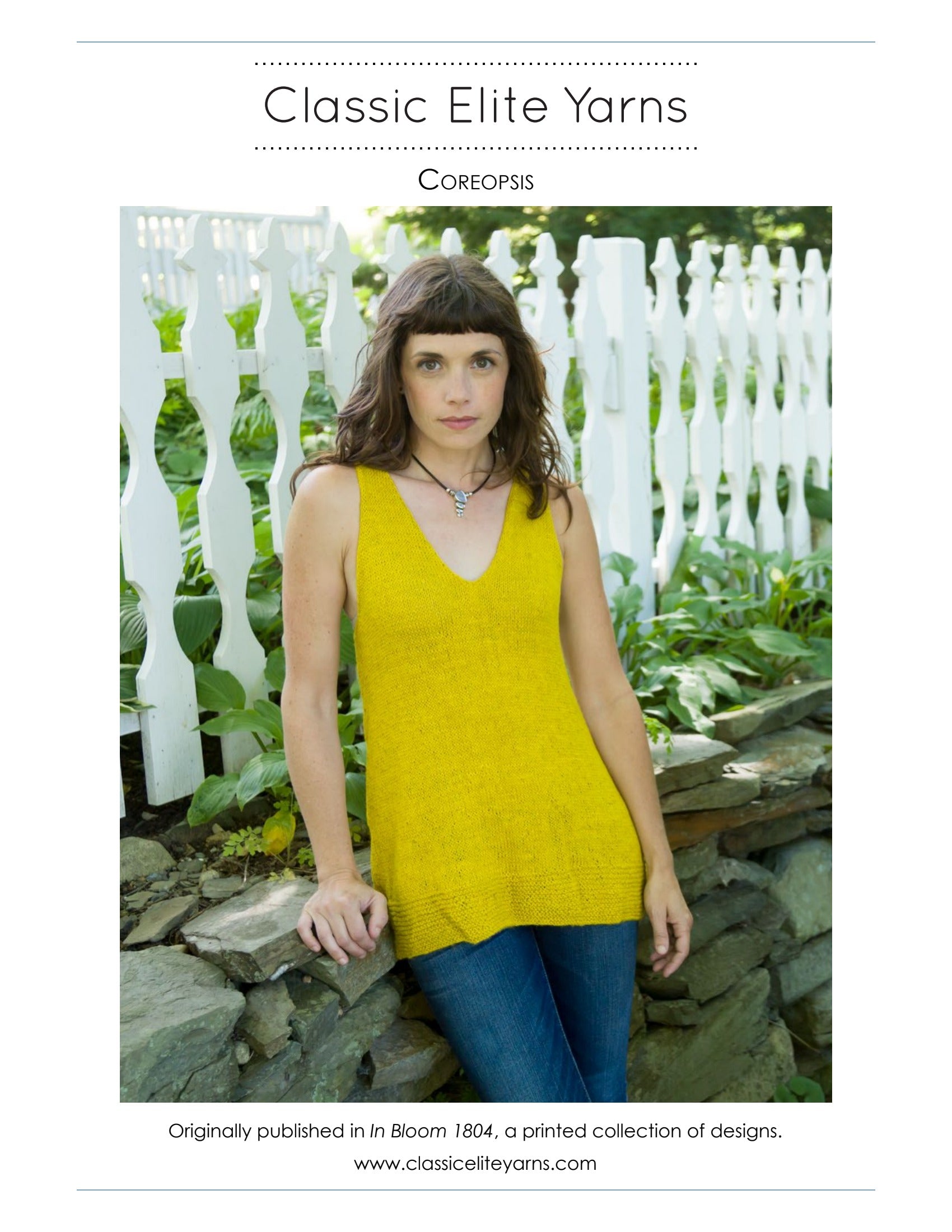 Classic Elite Yarns Coreopsis Jumper Knitting Pattern