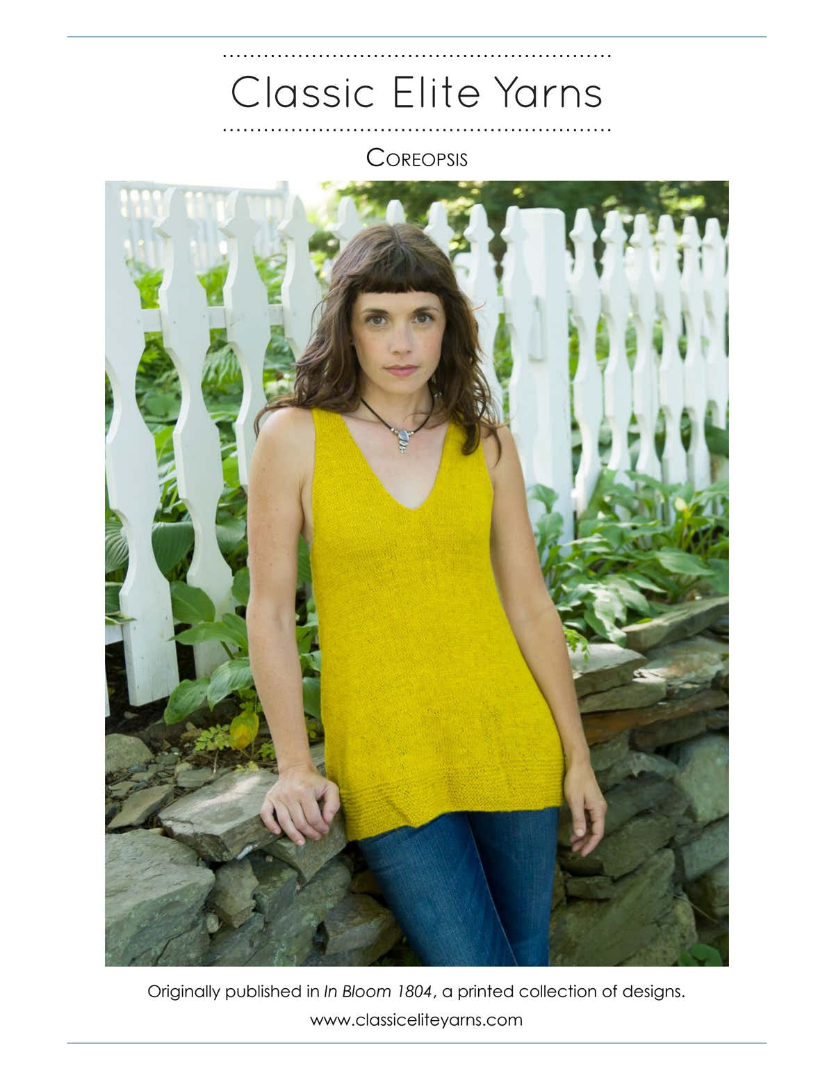 Classic Elite Yarns Coreopsis Jumper Knitting Pattern