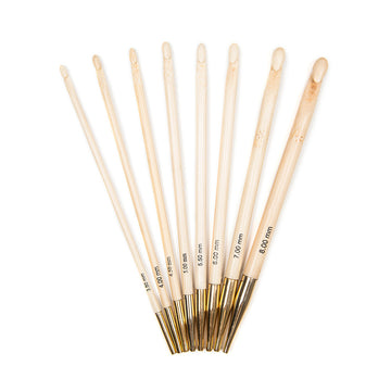 KnitPro Bamboo Afghan/Tunisian Crochet Hook (Set of 8)