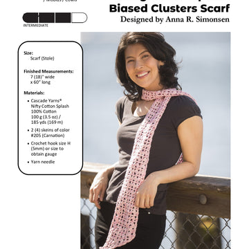 Cascade Yarns W Biased Clusters Scarf Crochet Pattern