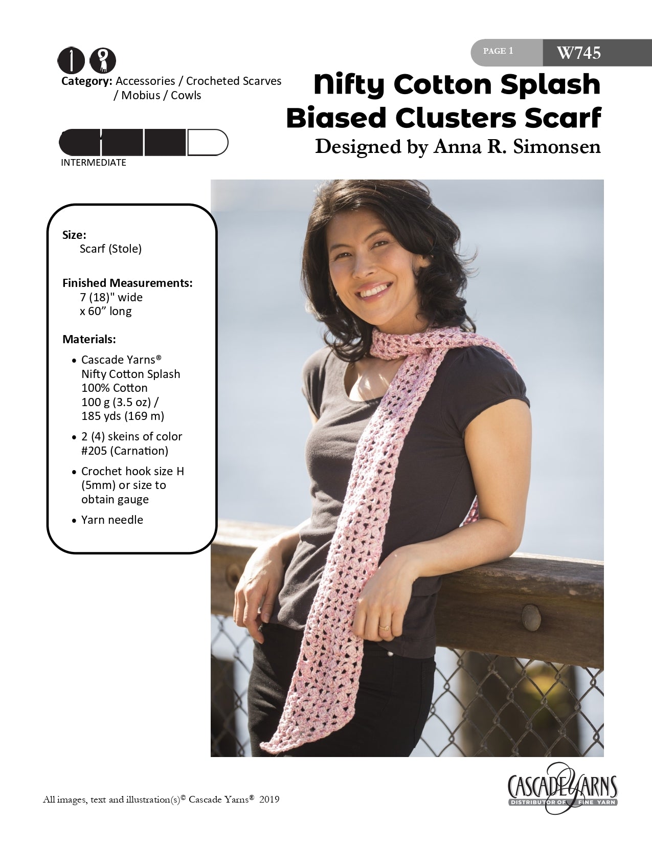 Cascade Yarns W Biased Clusters Scarf Crochet Pattern