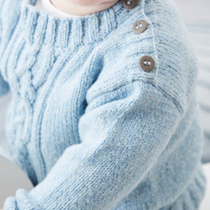 Sirdar Heirloom Pullover with Cable Jumper Knitting Pattern