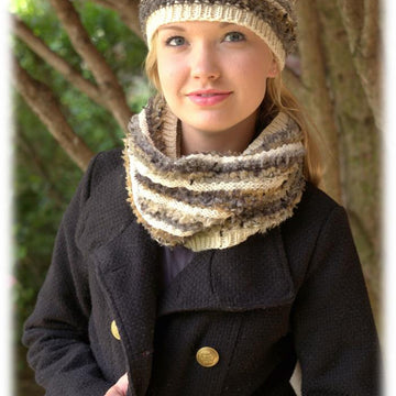 Hat and Cowl in Plymouth Yarn Spago and Worsted Merino Superwash - 2700 - PDF