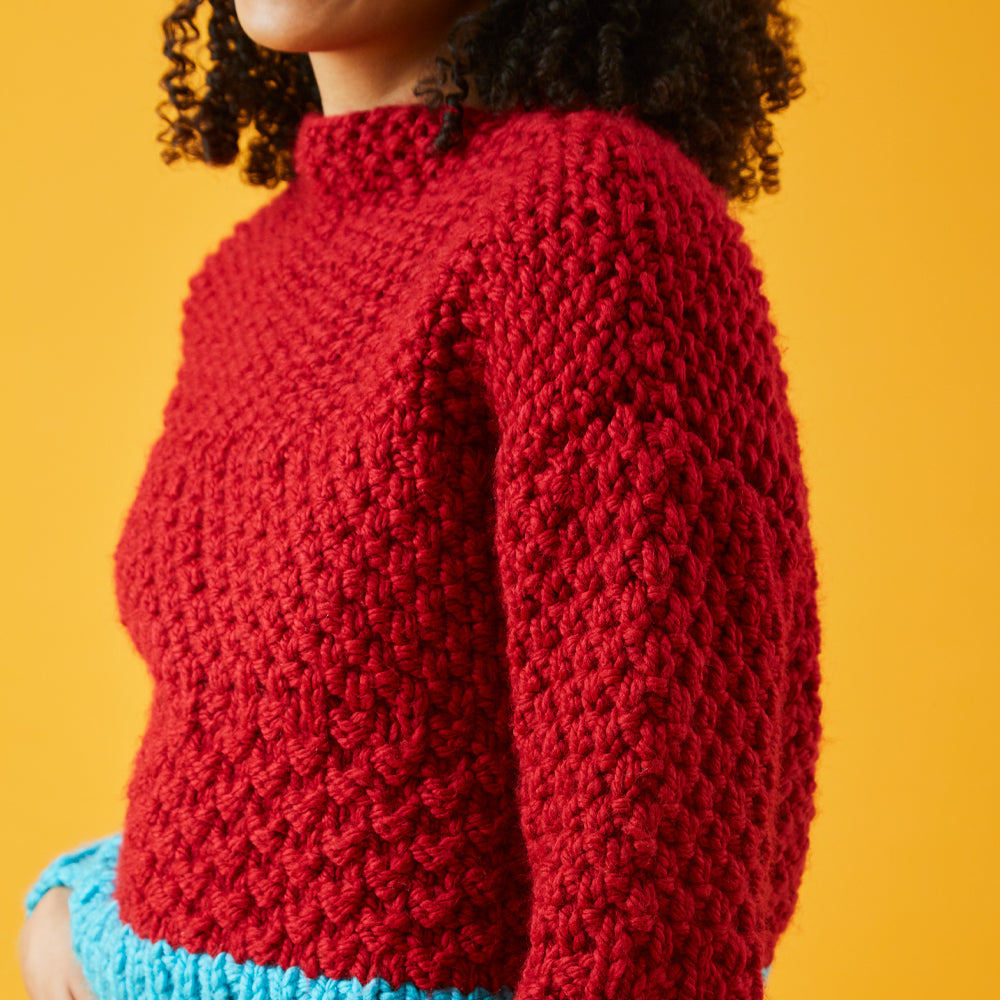 Paintbox Yarns Ombre Textured Jumper Knitting Pattern