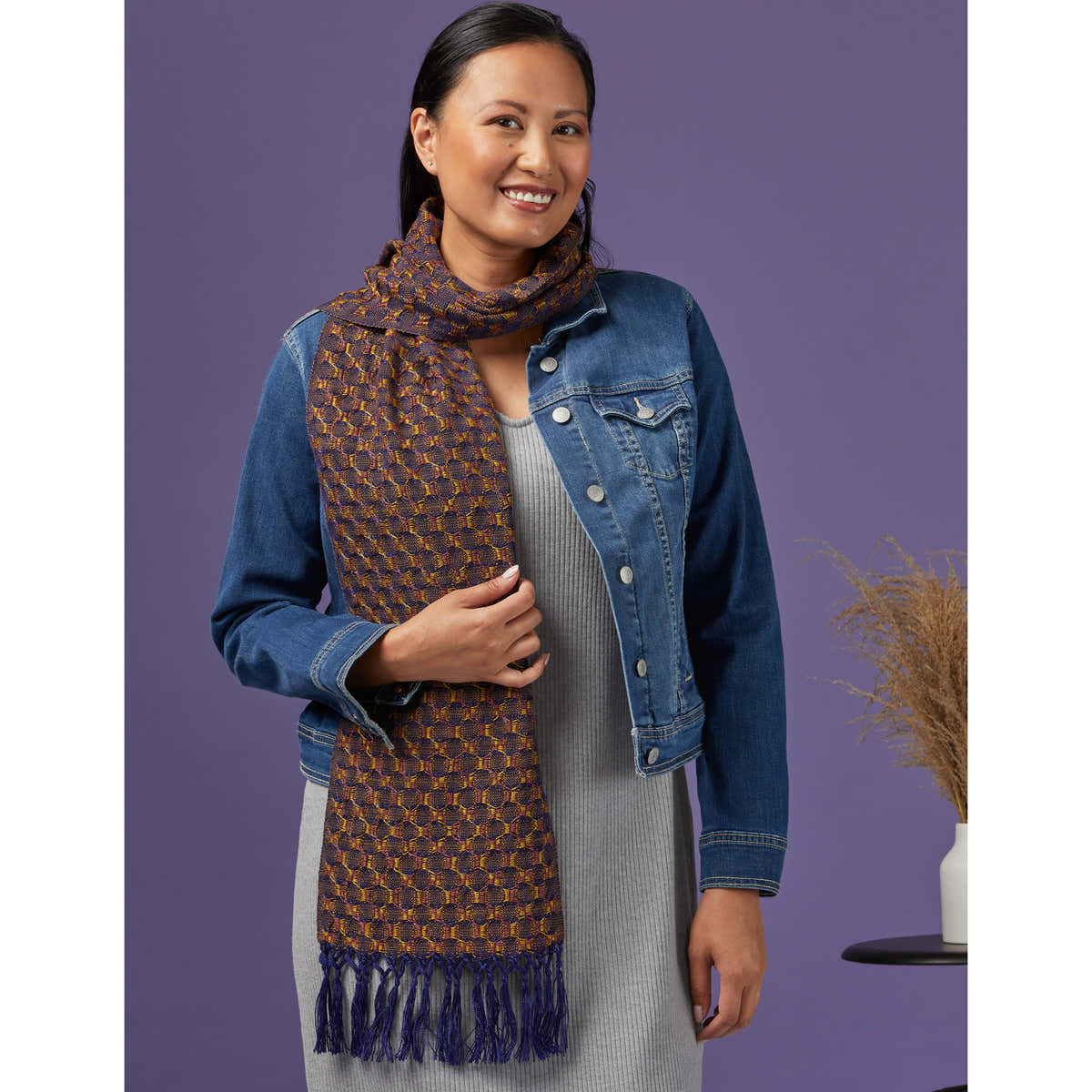 Valley Yarns #241 Jeweled Mosaic Scarf WIF
