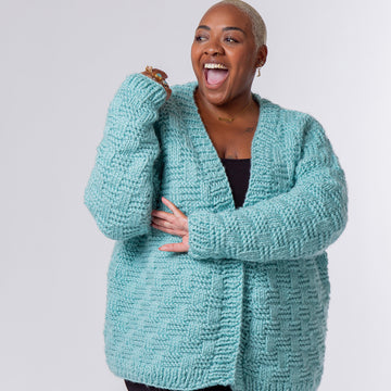 Paintbox Yarns Basket Weave Cardigan Knitting Pattern