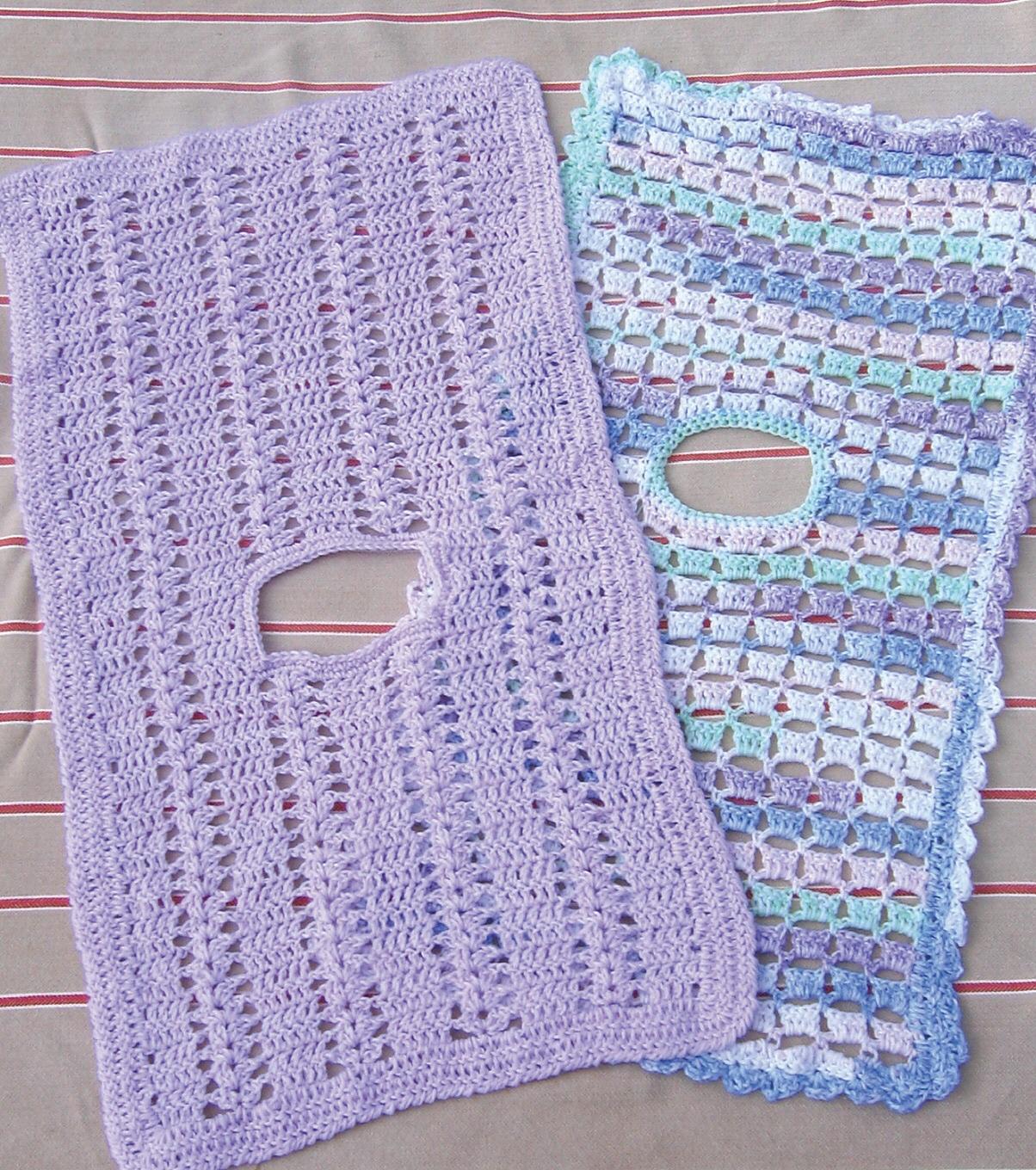 Two Infant Car Seat Blankets