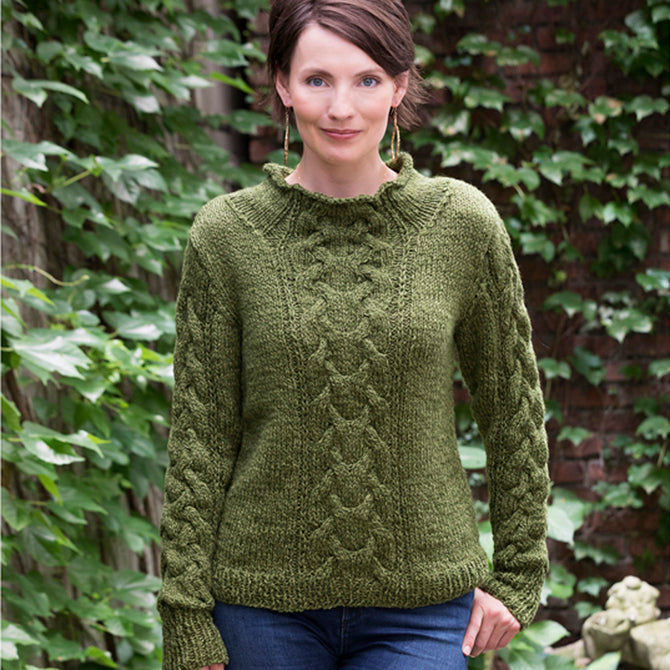 Tahki Yarns Lady Liberty Mock Turtleneck Knitting Pattern