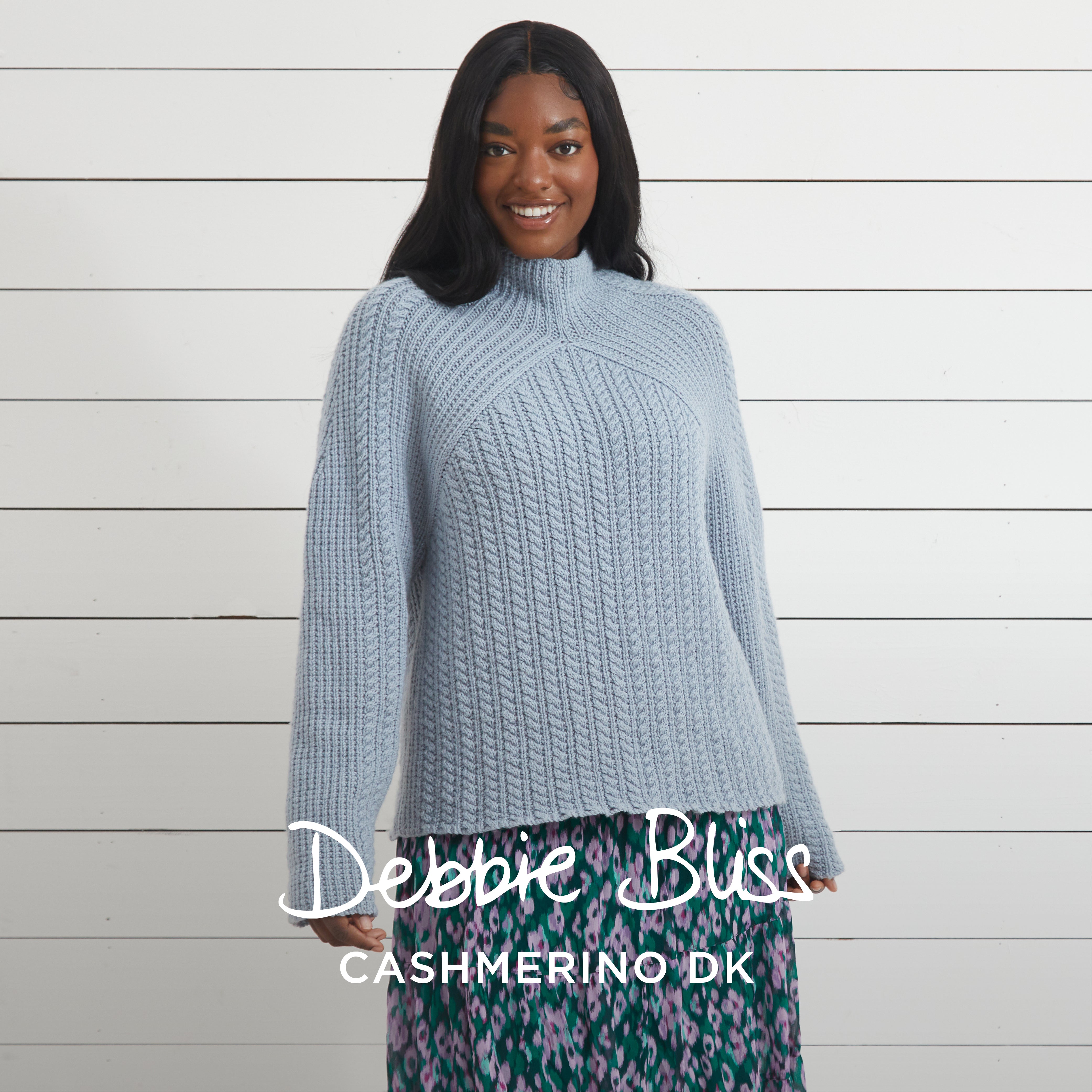 Debbie Bliss Diagonal Yoke Sweater Knitting Pattern