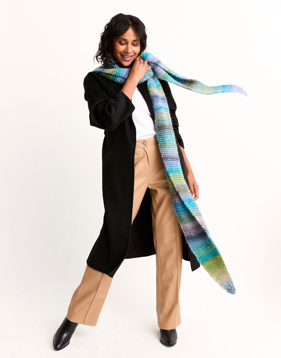 Sirdar Strata Tie-Style Scarf Knitting Pattern