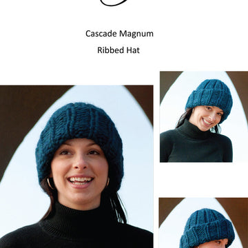 Cascade Yarns C Magnum Ribbed Hat Knitting Pattern