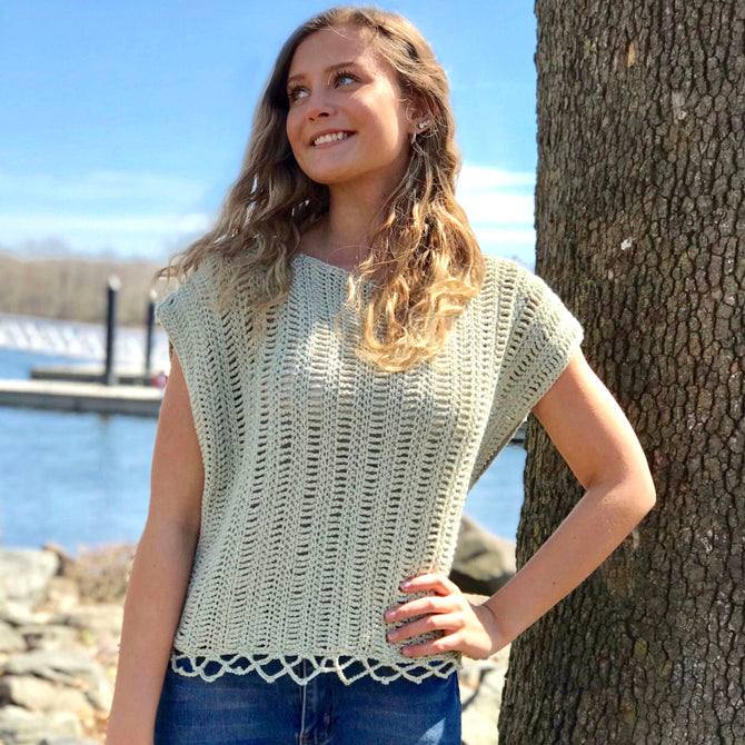 Plymouth Yarn Side to Side Crochet Poncho Pattern