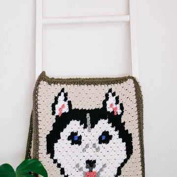 C2C Husky / Malamute Dog Blanket Square