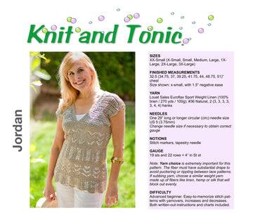 Knit and Tonic Jordan Jumper Knitting Pattern