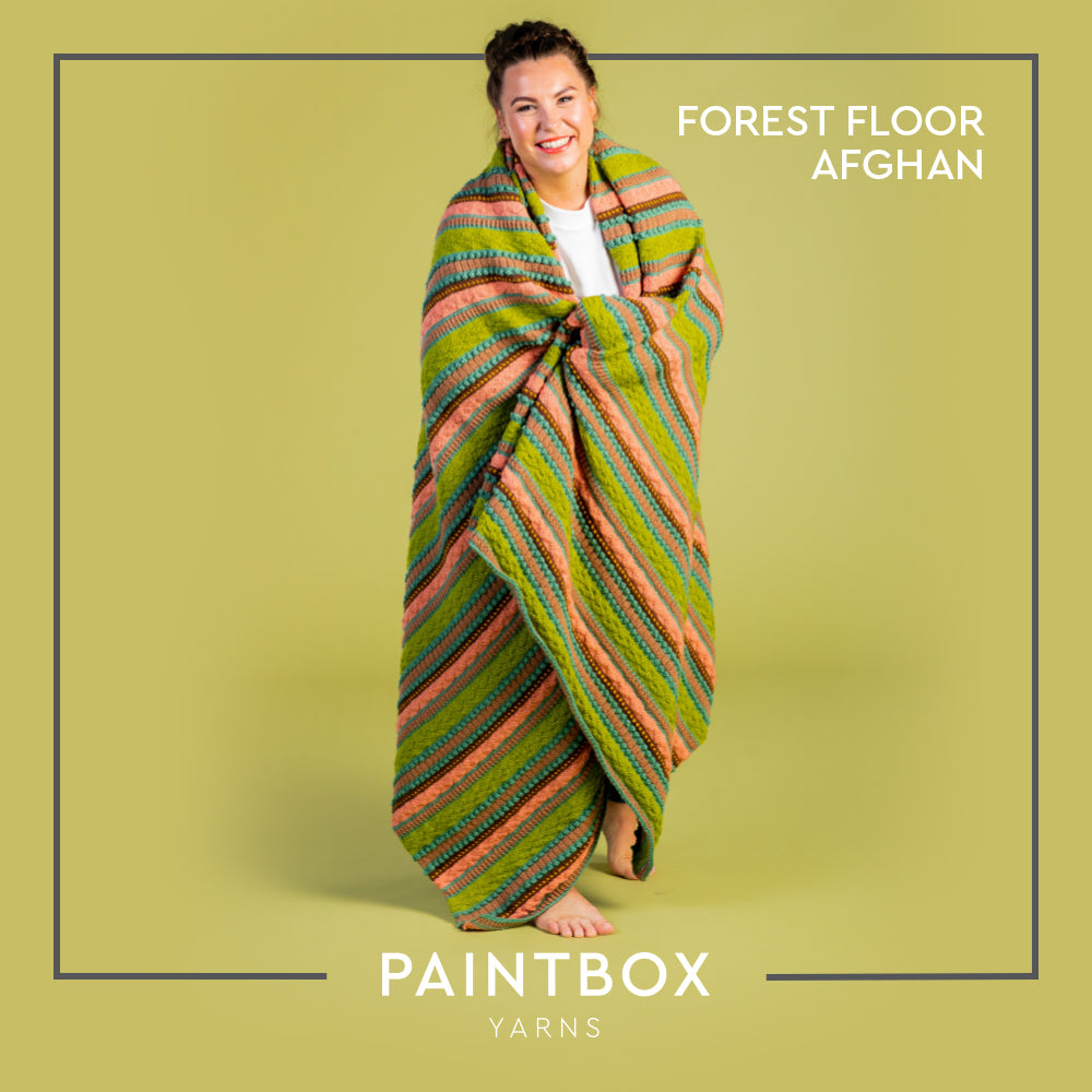 Paintbox Yarns Forest Floor Afghan Knitting Pattern