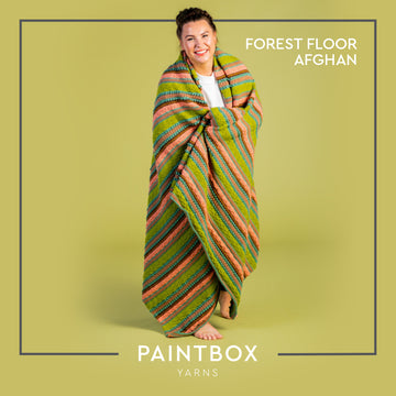 Paintbox Yarns Forest Floor Afghan Knitting Pattern
