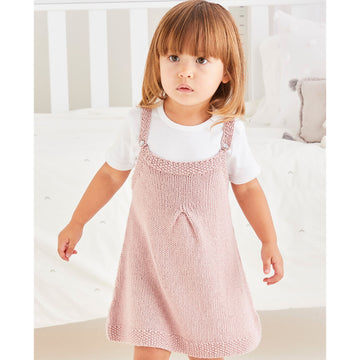 Sirdar Darted Baby Pinafore Dress Knitting Pattern
