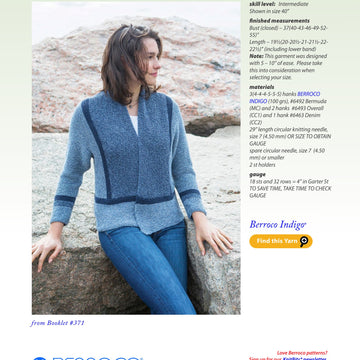 Berroco Doli Cardigan Knitting Pattern