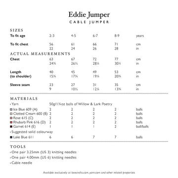 Willow & Lark Eddie Jumper Knitting Pattern