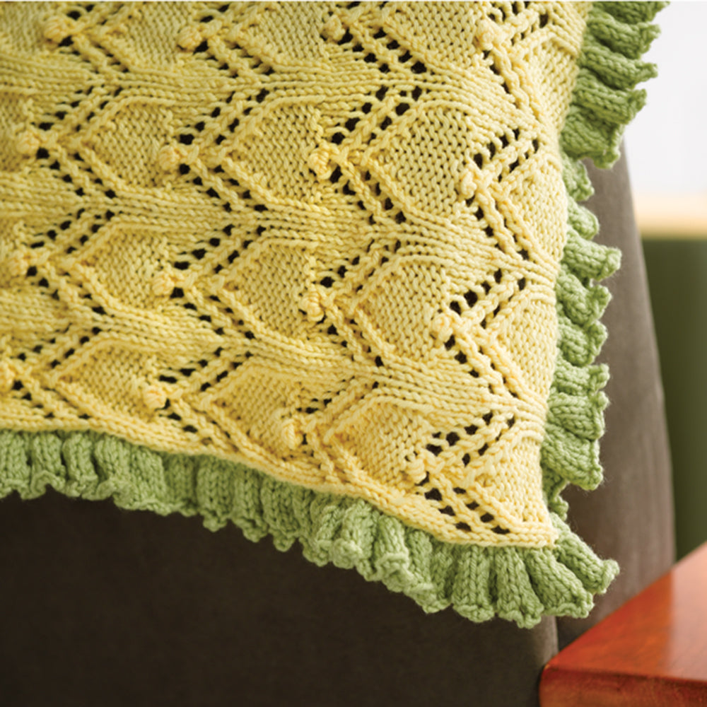 Valley Yarns Cloister Crib Blanket Knitting Pattern