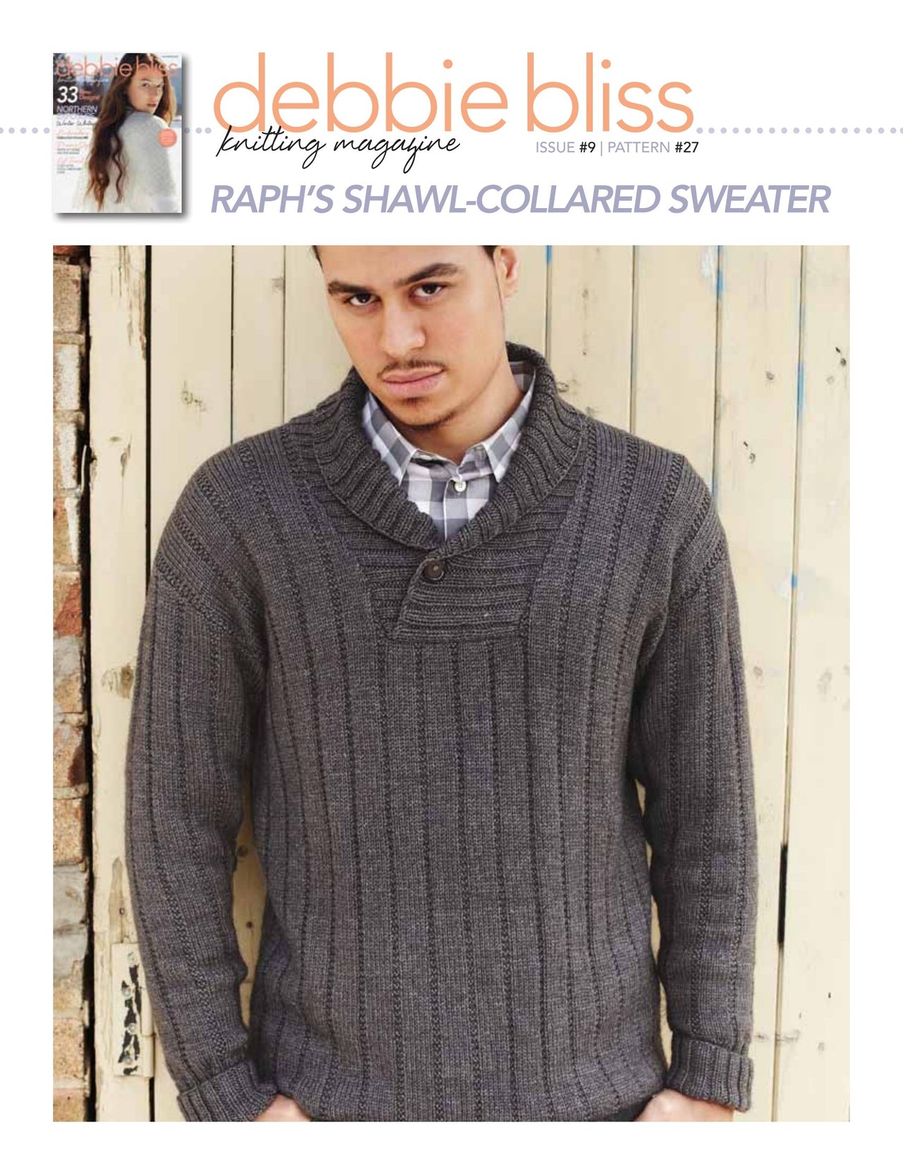 Debbie Bliss PDF Patterns - Shawl Collared Sweater (F/W 2009 Magazine) - Discontinued (Webs)