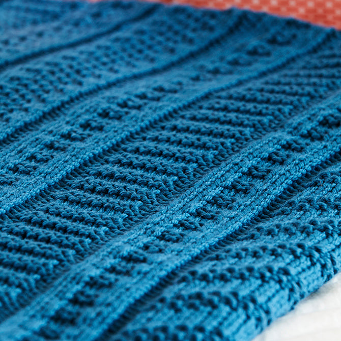 Valley Yarns Five College Blanket Knitting Pattern
