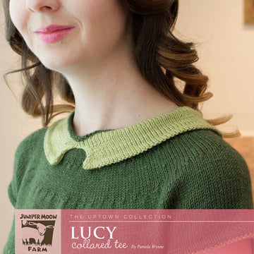 Lucy Collared Tee in Juniper Moon Farm Findley DK - PDF