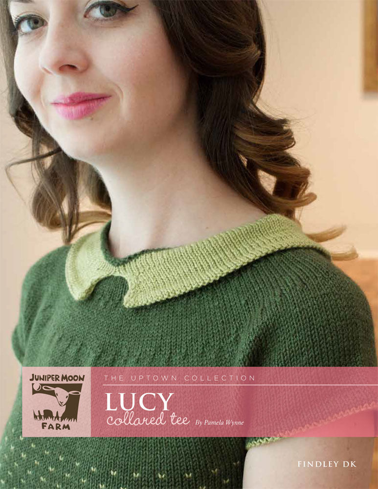 Lucy Collared Tee in Juniper Moon Farm Findley DK - PDF