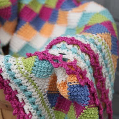 Valley Yarns Playing Blocks Baby Blanket Crochet Pattern