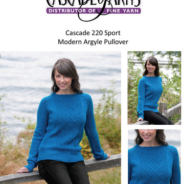Cascade Yarns DK Modern Argyle Pullover Knitting Pattern