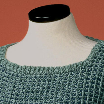 Waffle Stitch Pullover in 2 Sleeve Lengths #136