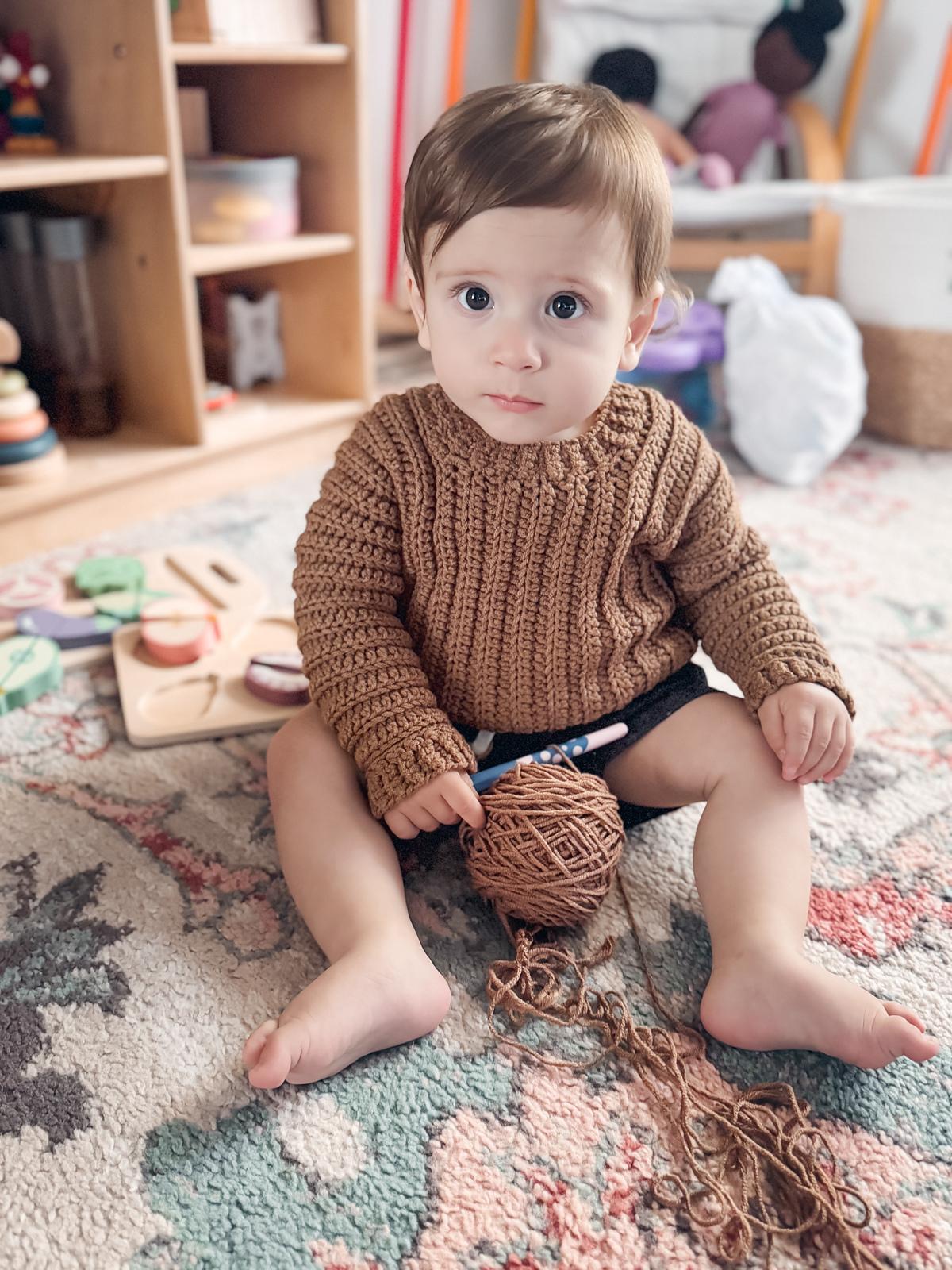 Easy Child Cuff-to-Cuff Sweater