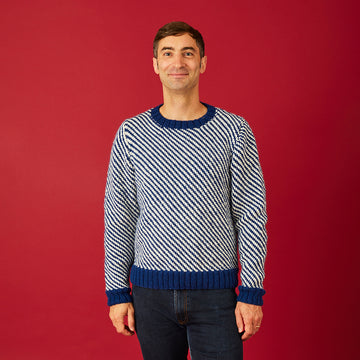 Paintbox Yarns Zig Zag Fairisle Sweater Knitting Pattern