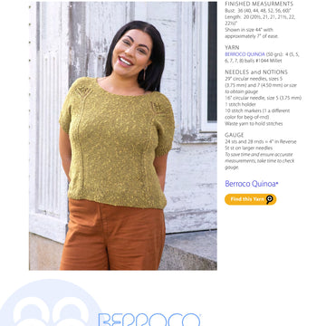 Berroco Gasperaux Jumper Knitting Pattern