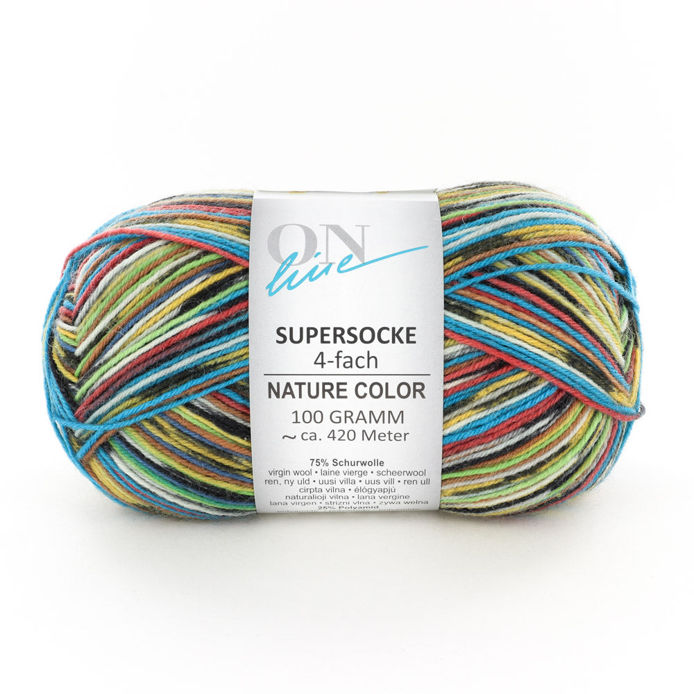 On-Line Supersocke 351 - Nature Color Yarn - Wool 4 Ply