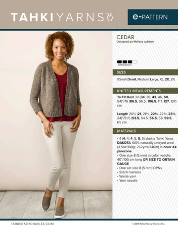 Tahki Yarns Cedar PDF