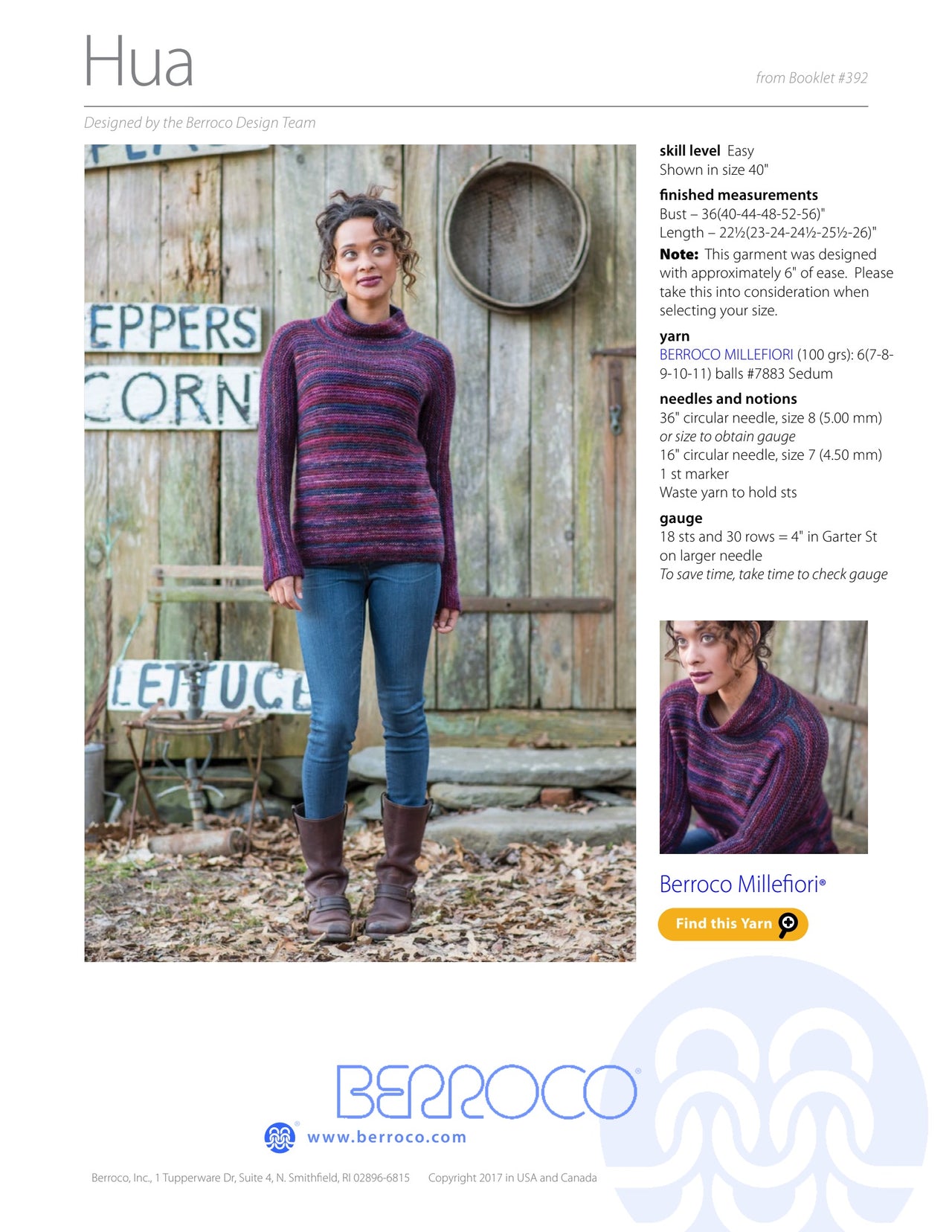 Berroco Hua Jumper Knitting Pattern
