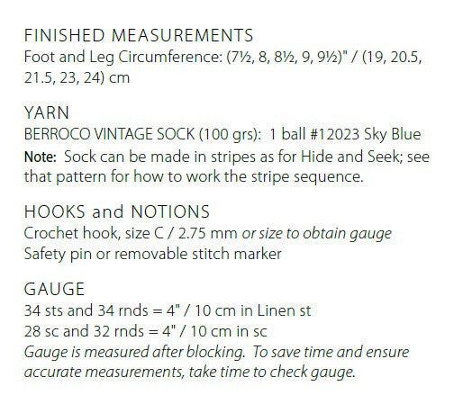 Bocce & Hide and Seek Socks Crochet Pattern