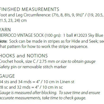 Bocce & Hide and Seek Socks Crochet Pattern