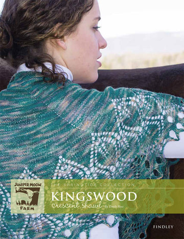 Kingswood Crescent Shape Shawl in Juniper Moon Findley Dappled