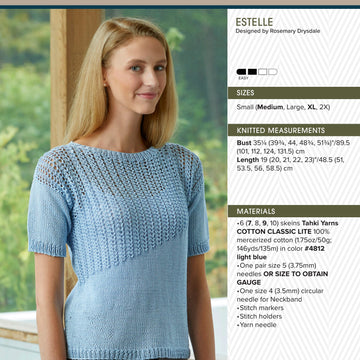 Tahki Yarns Estelle Knitting Pattern