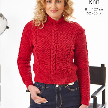Sweaters in King Cole Merino Blend DK - 6368 - Leaflet