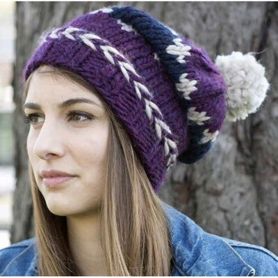 Mirasol Slouchy Nordic Hat Knitting Pattern