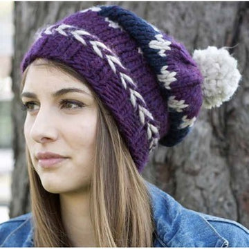 Mirasol Slouchy Nordic Hat Knitting Pattern