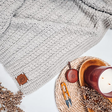 Braided Wheat Crochet Blanket