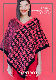 Paintbox Yarns Poppin' Houndstooth Poncho Knitting Pattern