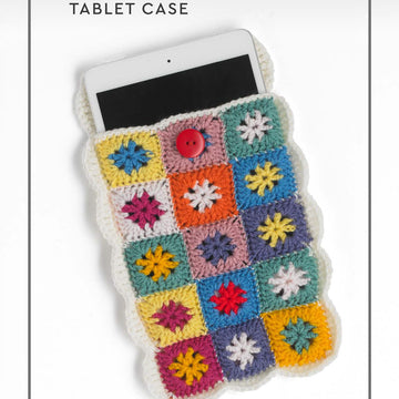 Paintbox Yarns Flower Patch Tablet Case Crochet Pattern