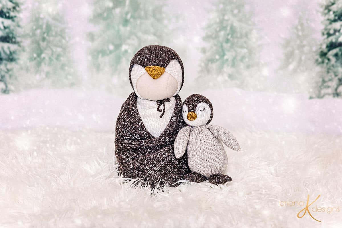 Penguin Knit Buddy & Bonus Newborn Outfit